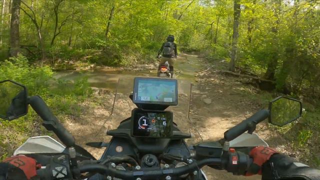 2023 KTM 890 Adventure R And Ducati Desert X Exploring Arkansas Backwoods