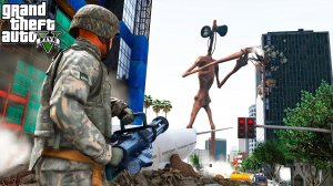 СИРЕНОГОЛОВЫЙ ОХОТИТСЯ НА ЛЮДЕЙ В ГТА 5! СИРЕНОГОЛОВЫЙ МУТИРОВАЛ ОБЗОР МОДА В GTA 5! ГТА 5 МОДЫ