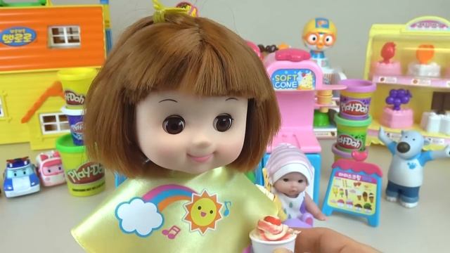Baby Doll Ice Cream Shop And Play Doh Ice Cream Toys Play