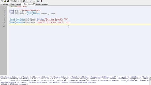 Autoit Tutorial - Write to Excel and Read from Excel смотреть онлайн