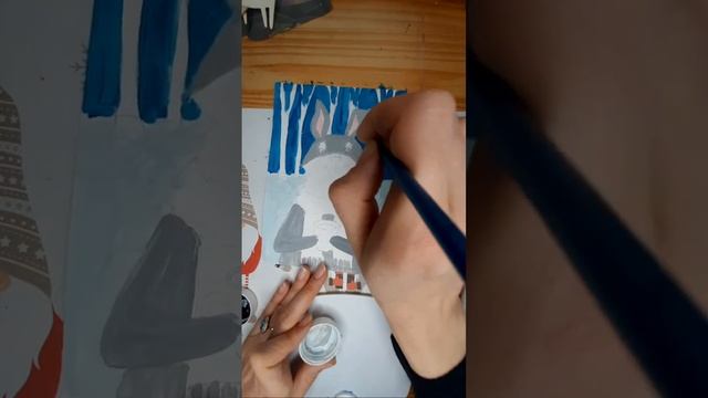 Новогодний Рисунок.заяц, кролик . Рисуем Символ Года 2023 смотреть онлайн