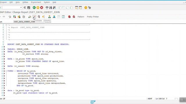 SAP ABAP get data from Google Spreadsheet using Python смотреть онлайн