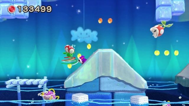 Yoshi's Woolly World - Level 5-2 Walkthrough (Flowers & Yarn Locations) смотреть онлайн
