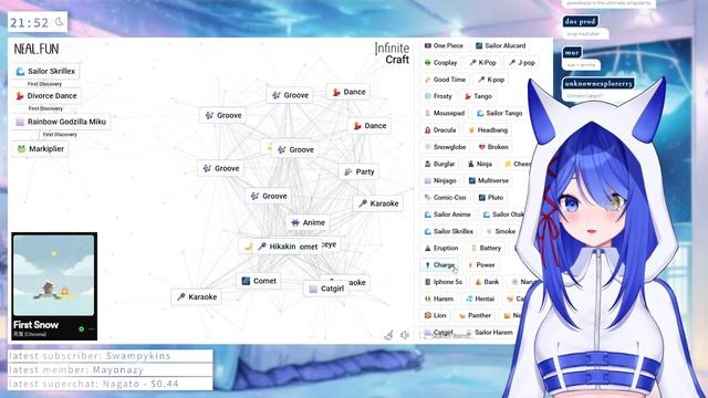 【Infinite Craft】 ?Blue + ?Wolf = ...? смотреть онлайн