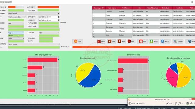 #19: ROW BY ROW EMPLOYEE FORM (PostgreSQL + Python GUI + Data Science) смотреть онлайн