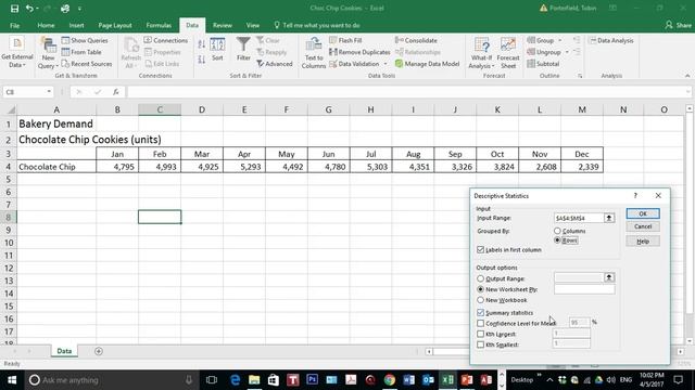 Excel Descriptive Statistics Using Data Analysis Toolpak смотреть онлайн