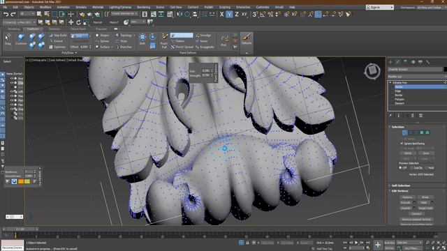 28. Ретопология. Изучаем кисти 3ds Max 2021 ( Pinch/ Spread, Flatten, Relax/ Soften, Push/Pull). смотреть онлайн