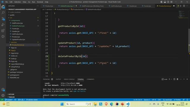Full Stack Web App |React |Spring Boot |Developing Delete Product Component & Consuming API| L23 смотреть онлайн