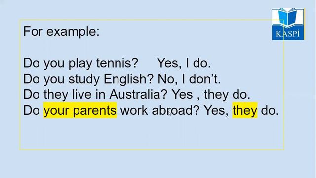 8-ci sinif İngilid dili - 8th grade English - Present simple - Part 2 смотреть онлайн