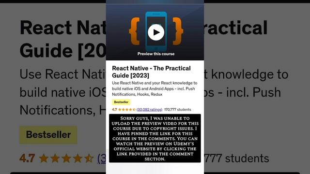 React Native - The Practical Guide [2023] смотреть онлайн
