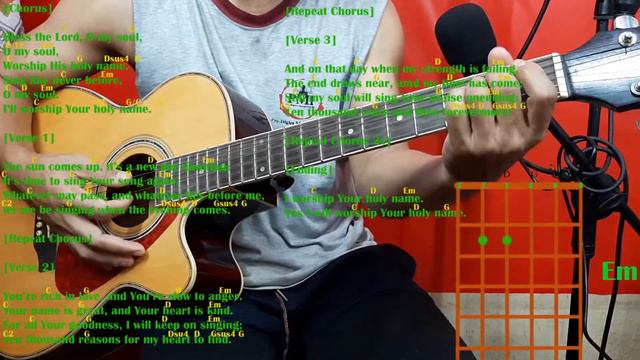 10000 REASONS GUITAR CHORDS - MATT REDMAN (Basic tutorial) смотреть онлайн