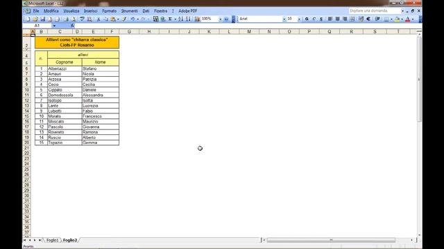 Lezione 12 Excel 2003