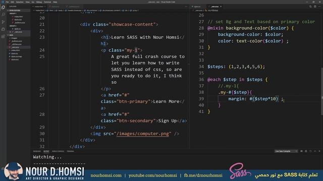 [09 - Final] - Learn SASS: For loops [ARABIC] смотреть онлайн
