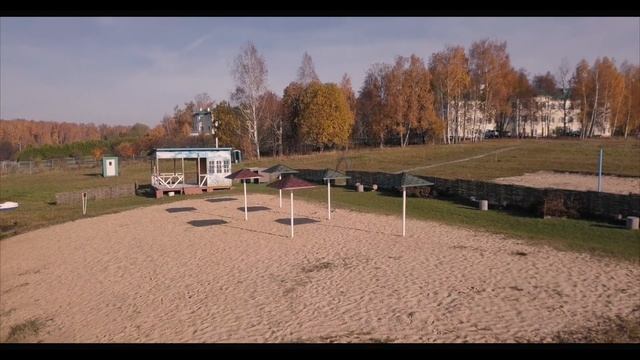 Лесное - аэросъёмка отеля на закате Обнинск смотреть онлайн