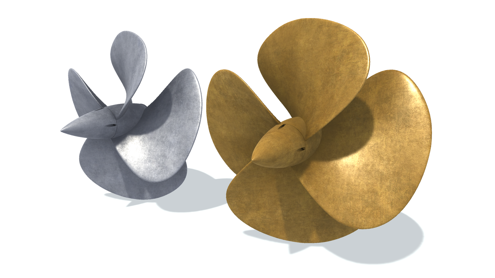 3D model. Ship screw D4. Гребной винт.