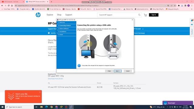 Hướng dẫn cài đặt máy in HP MFP 135a I ATDComputer смотреть онлайн