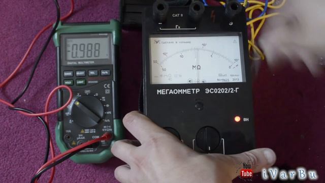 Измеритель изоляции Мегомметр ЭС0202/2Г Проверка напряжения смотреть онлайн