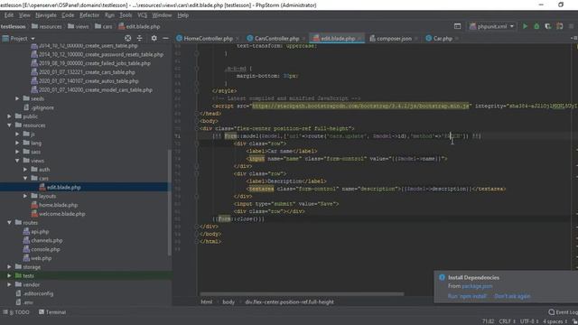Resource controller in Laravel | ресурсный контроллер Laravel | Lesson 6 смотреть онлайн