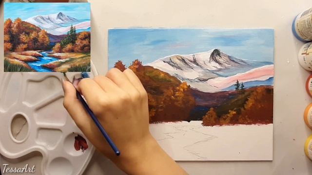 Осенний горный пейзаж (eng sub) Autumn mountain landscape смотреть онлайн