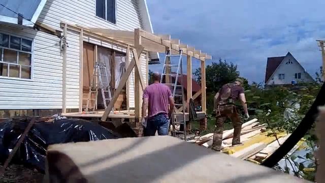 Строительство террасы. Открытая веранда к дому. Отзыв Заказчика. "Строй и Живи" смотреть онлайн