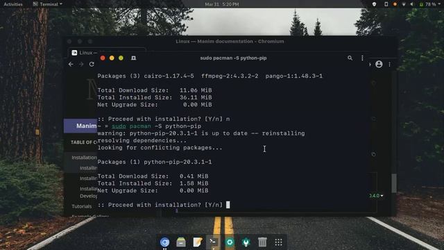 Installing Manim CE | Linux смотреть онлайн
