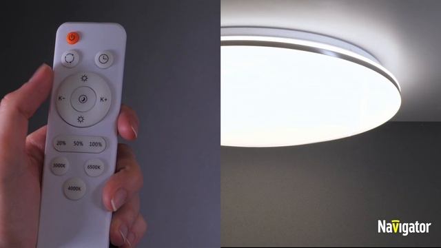Светодиодный потолочный светильник с пультом управления NLF-C-008 смотреть онлайн
