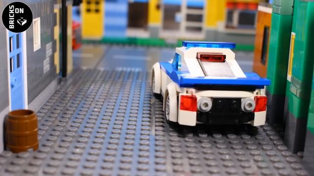 Lego Bank Truck Robbery / Lego City Police High Speed Chase Brickfilm Catch The Crooks Stop Motion