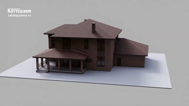 48-24DEGL - Проект двухэтажного дома из газобетона с террасой, площадь 371м² смотреть онлайн
