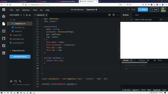 I am learning Typescript | Classes in Typescript (Modifiers) смотреть онлайн