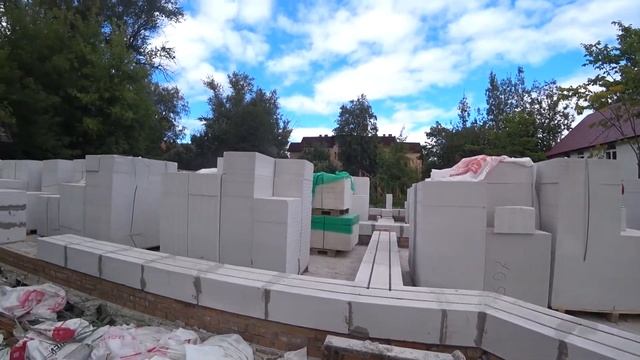 Дом из газобетона 20х10 #4 Стены, газобетон.