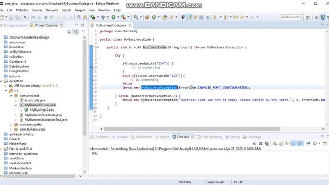 Exception Handling in Java With Real Time Example|| Custom Checked Exception with example. смотреть онлайн