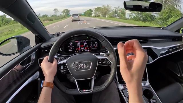 2024 Audi RS7 Performance - POV тест-драйв смотреть онлайн