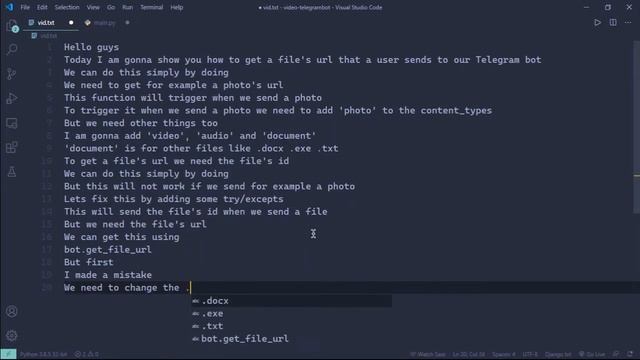 Getting File URLs | Code a Telegram bot in Python #4 смотреть онлайн