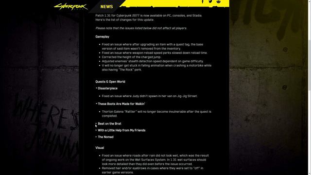 Discussing the Fixes in Patch 1.31 (Hotfixes) - Cyberpunk 2077 смотреть онлайн