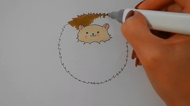 Как нарисовать МИЛОГО ЕЖИКА, Рисуем Просто/822/How to draw a CUTE HEDGEHOG смотреть онлайн