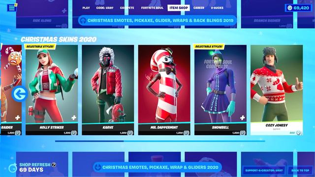 Fortnite ITEM SHOP All Christmas Winterfest Skins, Emotes and Bundles! смотреть онлайн