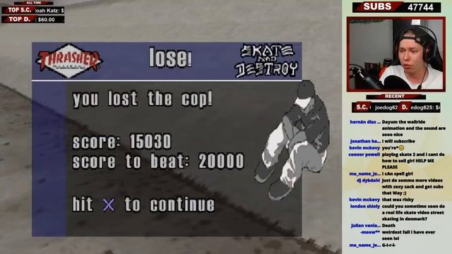 The Best Skateboarding Game for Playstation 1! THRASHER: Skate and Destroy | LIVESTREAM смотреть онлайн