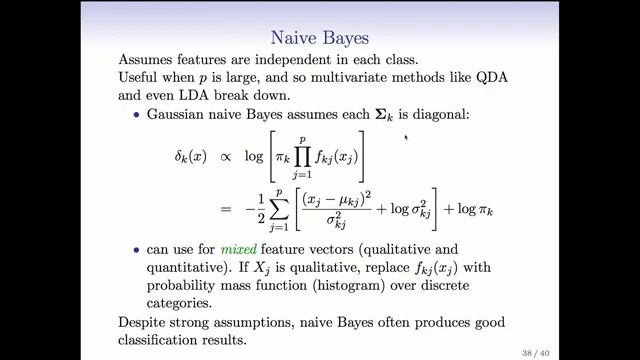 4 8 Quadratic Discriminant Analysis and Naive Bayes смотреть онлайн
