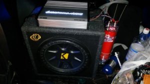 Первый запуск сабвуфера с конденсатором