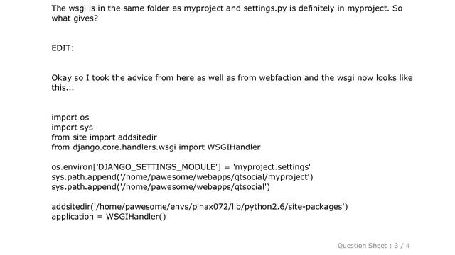 Django : Could not import settings 'myproject.settings' (Is it on sys.path?): No module named pinax смотреть онлайн