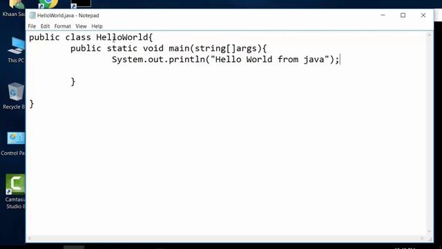 How to Write helloWorld java program using notepad , CMD and jdk 1.8- java Tutorial 1 смотреть онлайн