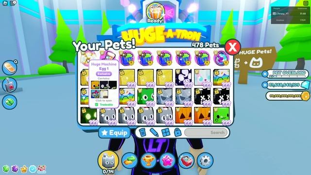 How to make *Free* HUGE PETS using Huge-A-Tron Machine | Roblox Pet Simulator X смотреть онлайн