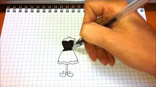 Простые рисунки #131 Маленькое черное платье = Fashion! смотреть онлайн