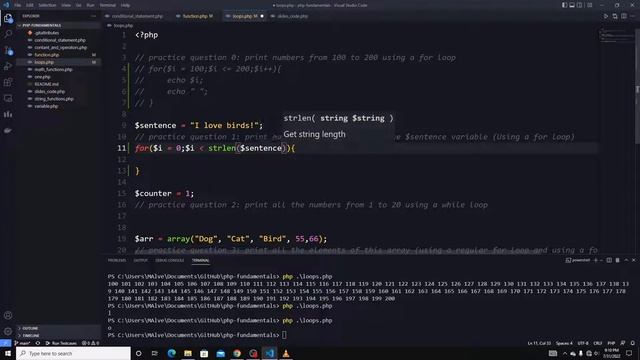 PHP Fundamentals || Short Course || Loops #7 смотреть онлайн