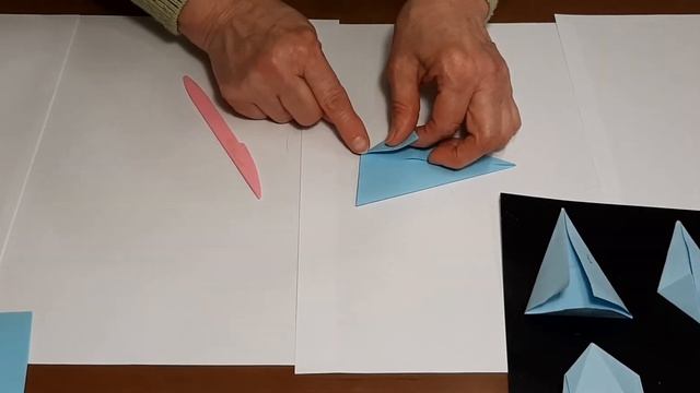 Оригами. Подснежник. Часть 1