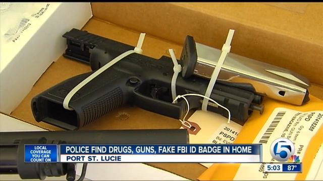 Police find drugs, guns, fake FBI ID badge in home смотреть онлайн