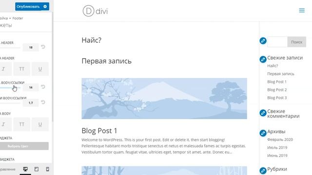 Обзор кастомайзера Divi темы от Elegantthemes. Уроки Divi 6# смотреть онлайн