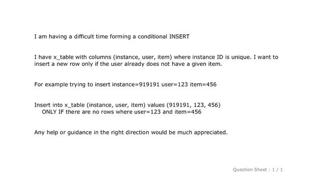 MySQL : MySQL Conditional Insert смотреть онлайн