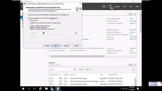 12 Configuring AD Lightweight Directory Service ADLDS in Windows Server 2016 смотреть онлайн