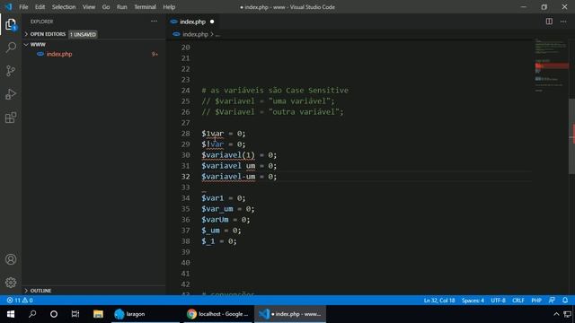 PHP 8 #010 VARIÁVEIS смотреть онлайн